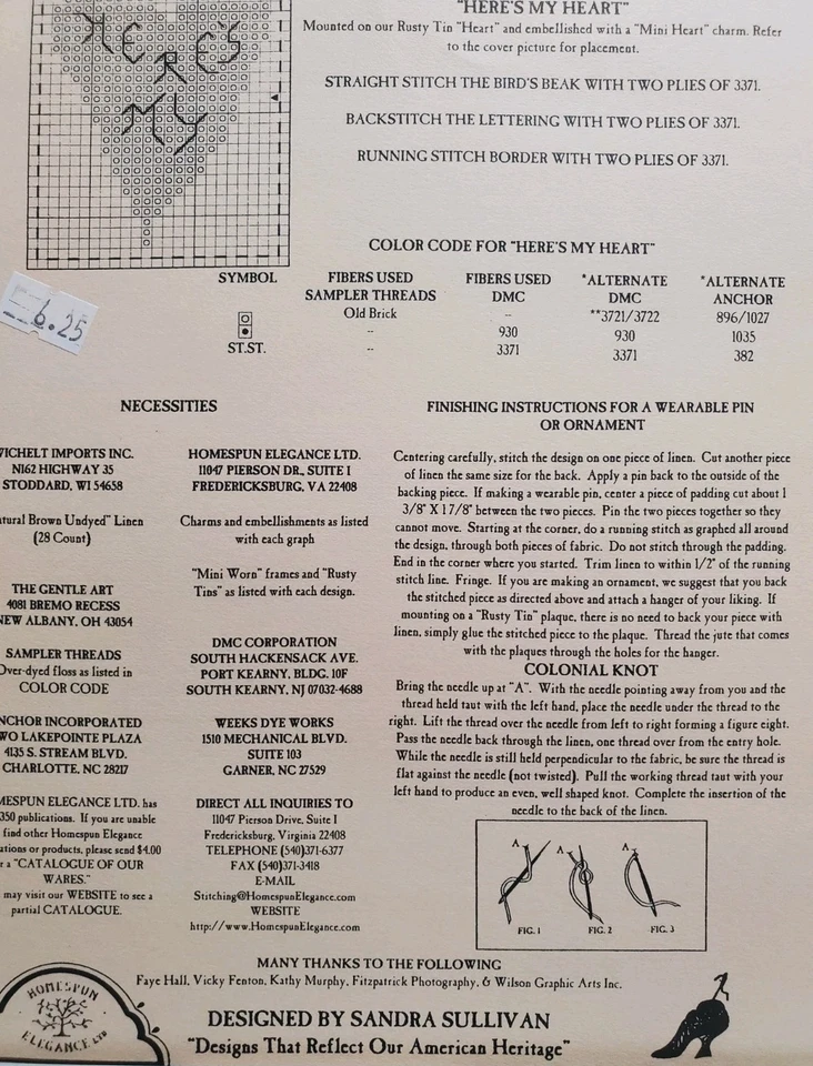 Homespun Elegance Counted Cross Stitch TINY STUFF III Chart - Image 3 of 3