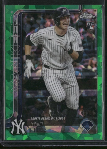2025 Topps Chrome Update Sapphire Ben Rice Green /99 RC Yankees USC138