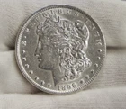 1896 US Morgan Silver Dollar $1 AU+ Details (Cleaned)