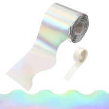 Bulletin Board Borders 65.6ft Laser Silver Border