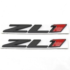 For CAMARO ZL1 2PCS rear LOGO Emblems Ornaments metal black red