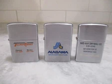 ZIPPO LIGHTERS ADVERTISING SET(3) ALABAMA BANCORP/TALLMAN CO./ MID-WAY (2517191)