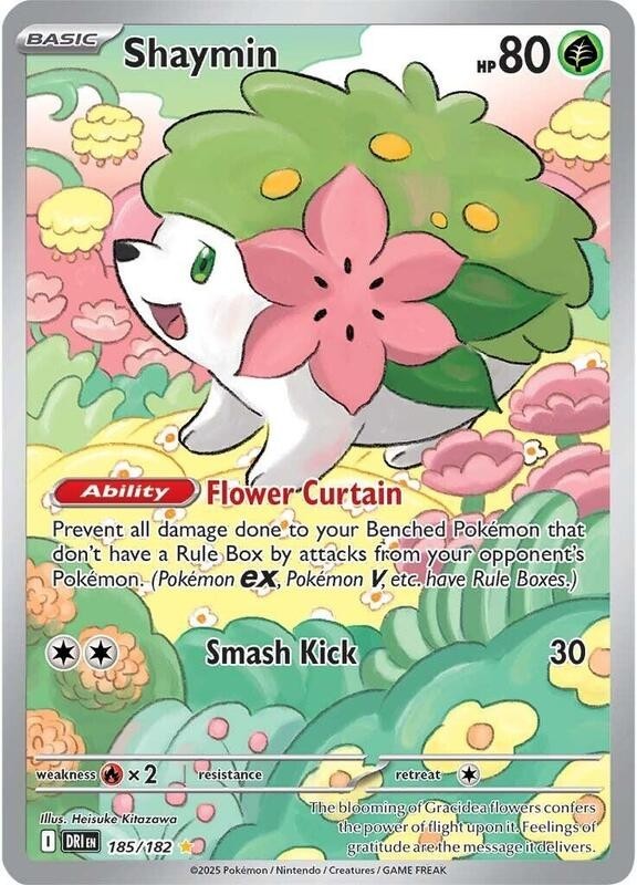 Shaymin - 185/182 - Pokemon Destined Rivals Illustration Rare NM
