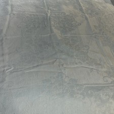 Light Blue Floral Tablecloth 43  x44  
