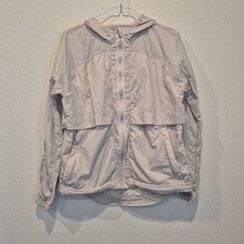 Lululemon Windbreaker Jacket Beige Hooded Zip Up Outdoor Workout Women's 6