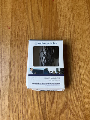 Audio-Technica ATR3350iS Lavalier Condenser Microphone Open Box Complete