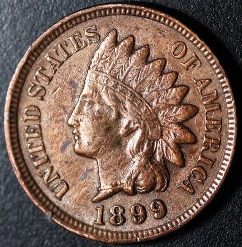 1899 INDIAN HEAD CENT - With LIBERTY & DIAMONDS - XF EF