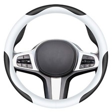 Leather Car Steering Wheel Cover, Elegant, Fashionable, Comfortable, Non-Slip...