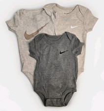 Nike Baby One-piece Bodysuit 3-Pack Short Sleeve Swoosh Logo 6M Months