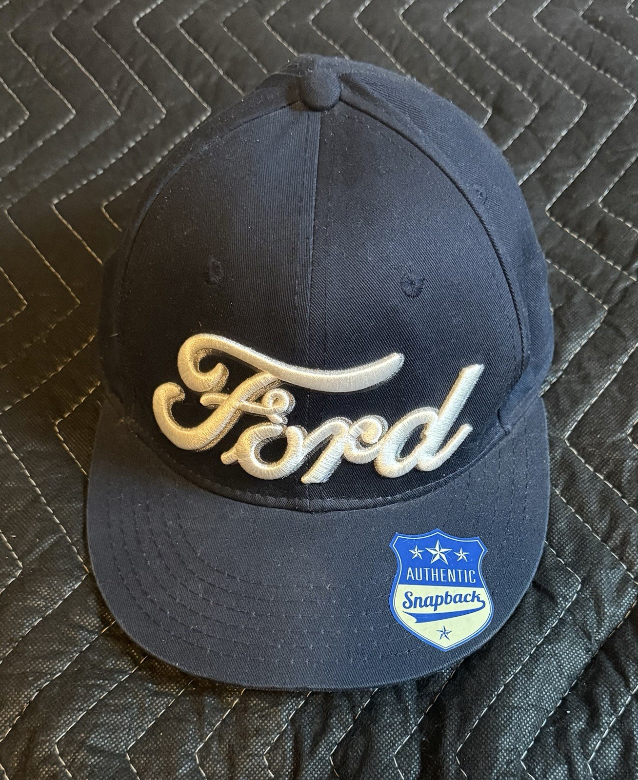 Ford Script Logo Authentic Snapback Hat – Navy Bl… - image 1