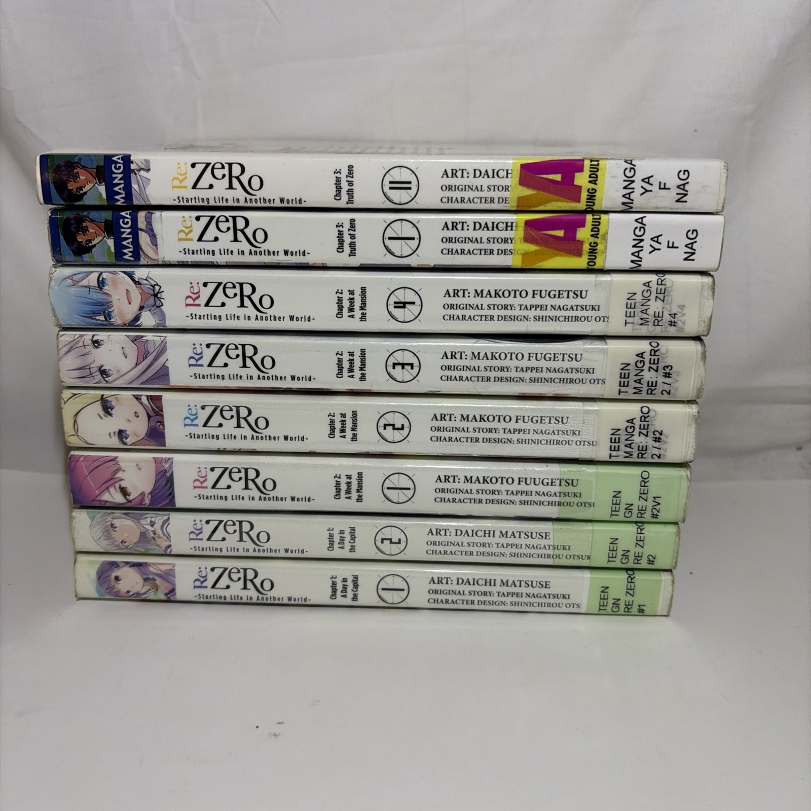 RE ZERO - STARTING LIFE IN ANOTHER WORLD ~ CHAPTERS 1, 2, 3 - Lot Of 8 Manga