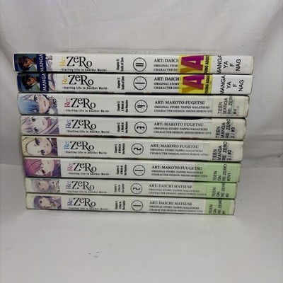 RE ZERO - STARTING LIFE IN ANOTHER WORLD ~ CHAPTERS 1, 2, 3 - Lot Of 8 Manga
