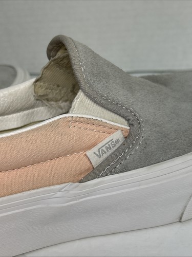 Vans Suede Pastel Multicolor Colorblocks Slip On Platform Loafers Women's Sz 7 - Picture 9 of 13