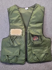 Vtg Stearns Fishing Vest Life Jacket Adult S-M 32-40 Forest Green USA SBV-4142
