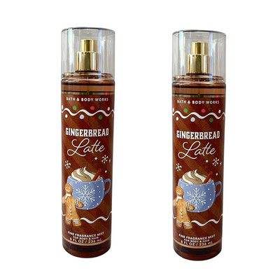 *2 Pack* Bath & Body Works GINGERBREAD LATTE Fragrance Mist Pear Brown Sugar