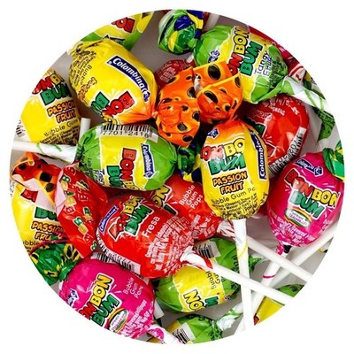 Bon Bon Bum Assorted Flavors Candy Lollipops, 1 Pound Bulk Candy (Approx. 22...