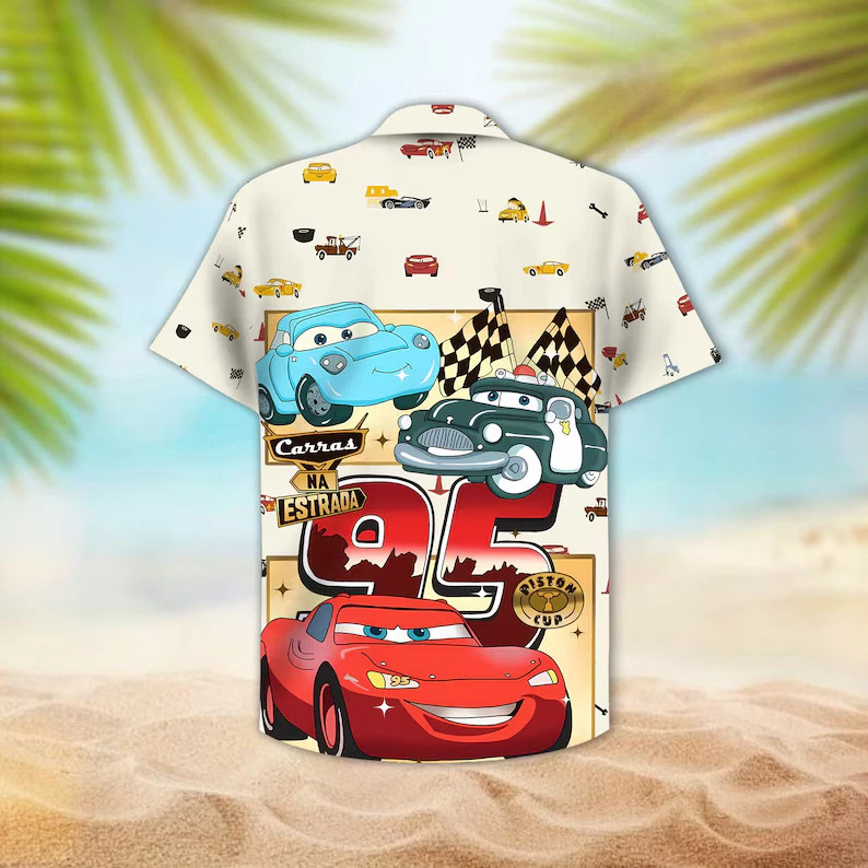 Disney Lightning MccQuen Aloha Vintage Hawaiian Shirt