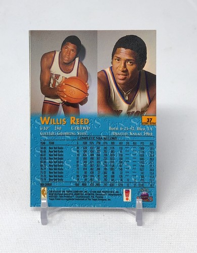 1996 Topps Stars Finest Atomic Refractor Willis Reed #37 HOF SSP /100 - Picture 2 of 2