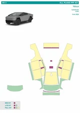 Tesla Cybertruck TEMPLATE PPF DIGITAL CUT FILE VECTOR FORMAT EPS-SVG-PDF