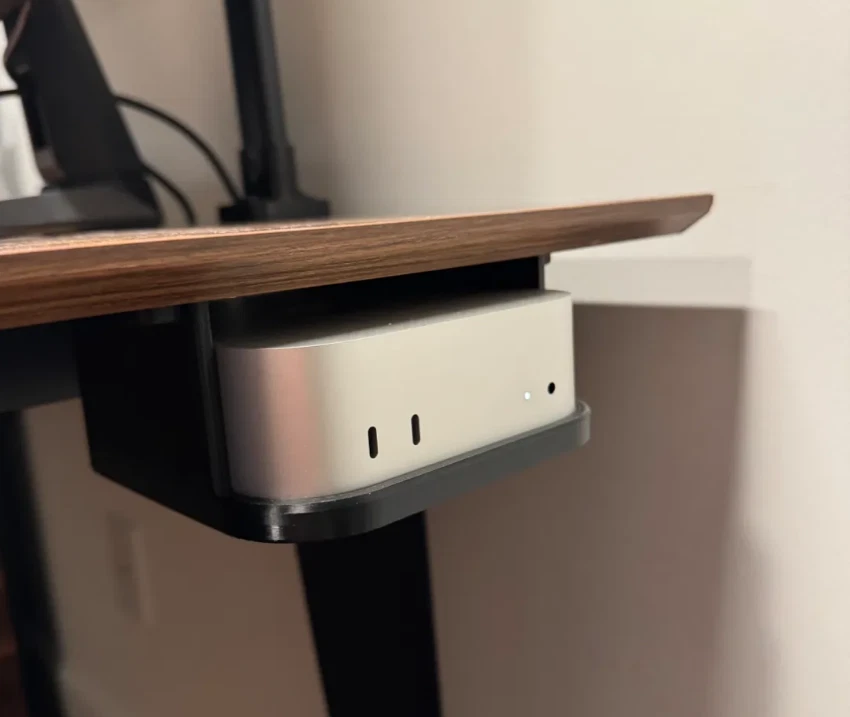 Under Desk Mount Holder for Apple M4 Mac Mini & Mac Studio with Shelf Option - Image 3 of 4