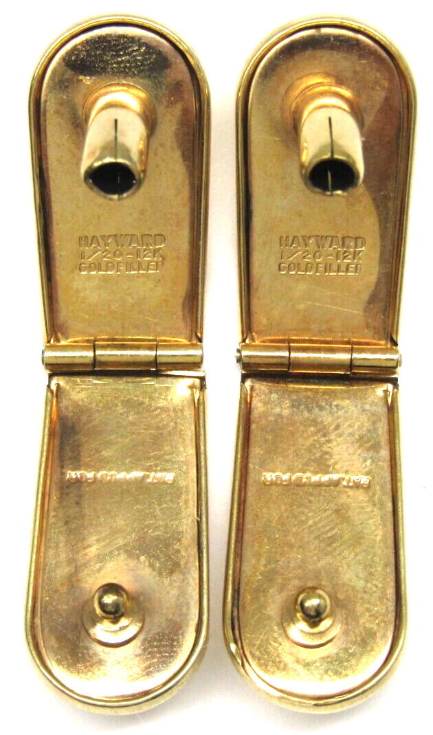 Hayward Cufflinks Gold Filled Snap On Hinge Vinta… - image 6