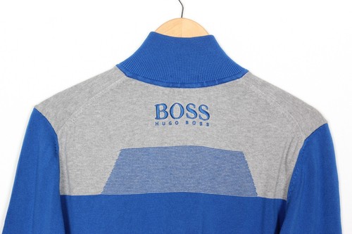 Suéter Jersey HUGO BOSS Zelchior Pro Cremallera Cuello Alto Hombres Talla M Etiqueta Verde - Imagen 5 de 11