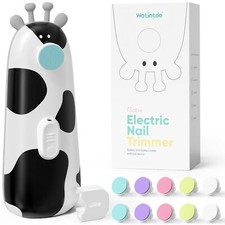Electric Baby Nail Trimmer, Baby Nail Clippers, White/Black