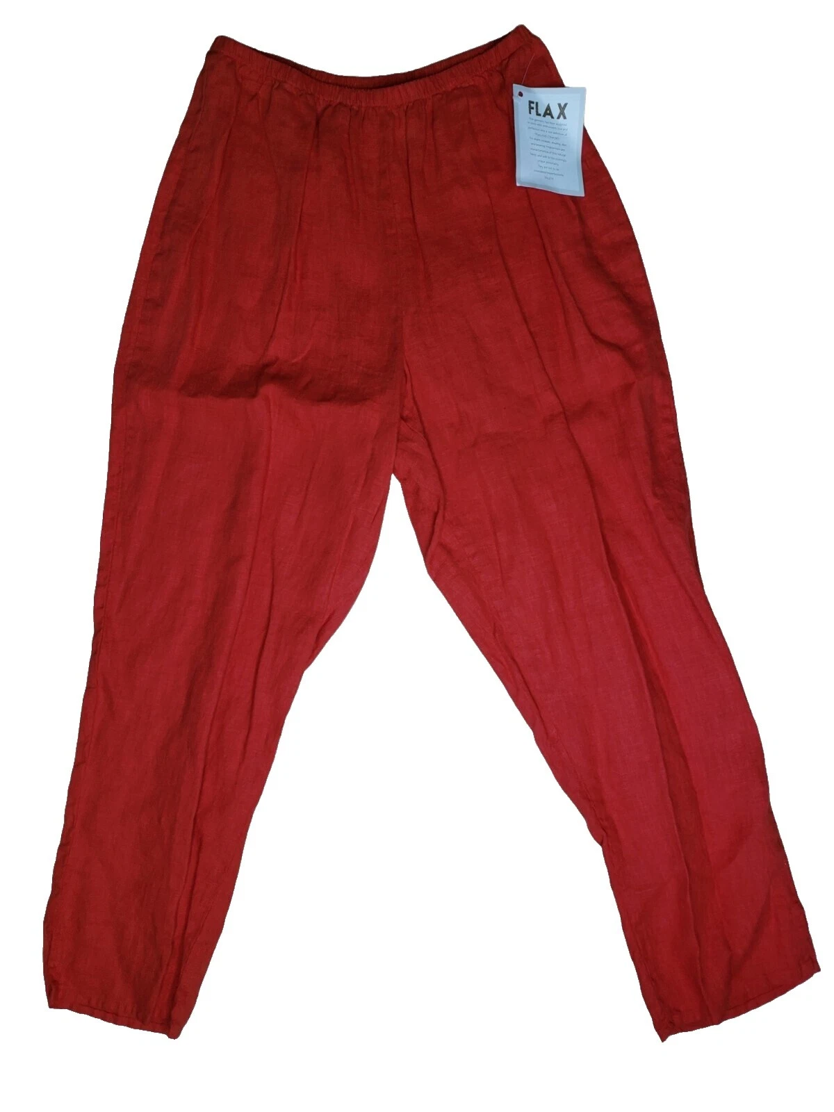 Pantalones de lino FLAX sólido para De mujer