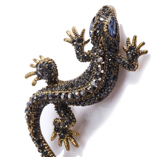 Broche De Colección Cristal Lagarto Pin Coloridos Geckos Animales Broches Joyería Regalo - Imagen 3 de 13
