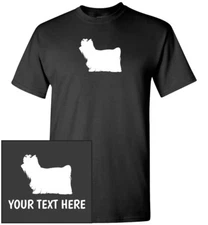 Yorkshire Terrier Silhouette T-Shirt, Men Women Kids Long Tank Custom Tee yorkie