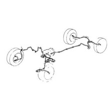 Brake Line Kit, Full, Disc Brakes, Steel; 87-95 Jeep Wrangler YJ