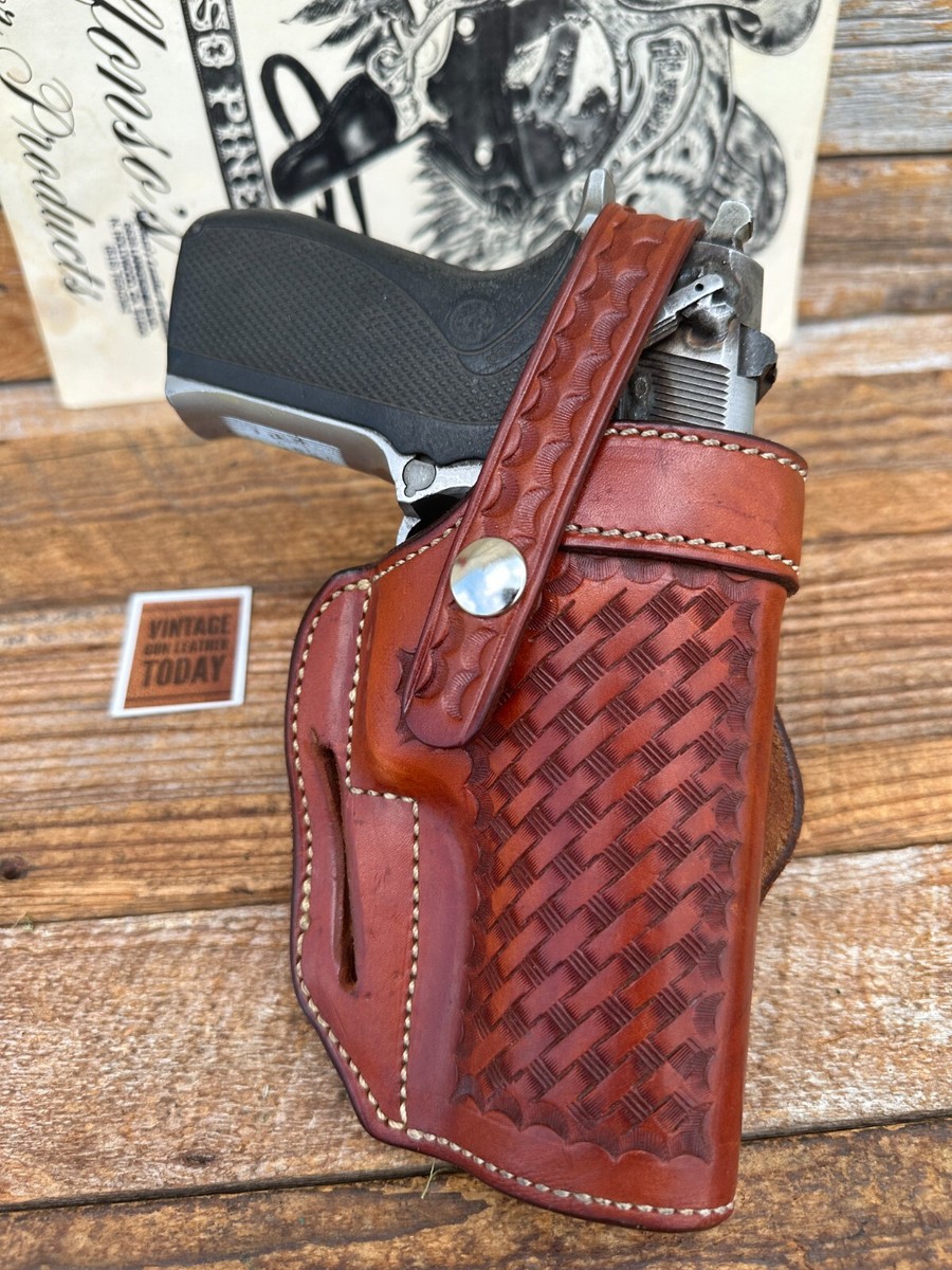 Alfonso's Brown Basketweave Suede Lined Reinforced Holster For S&W