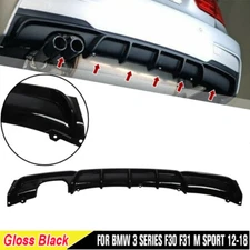 Rear Bumper Diffuser Lip Gloss Black For BMW F30 F31 320i 325i 328i 335i M Sport