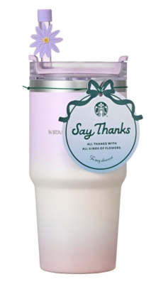 STARBUCKS KOREA 2024 SS Thanks Flower Quencher Stanley Tumbler