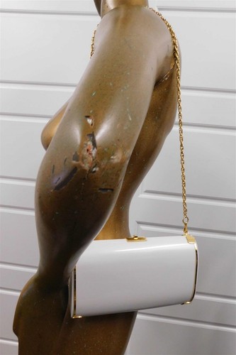 Borsa a tracolla pochette Ipes vintage bianca acrilica lucite - Foto 2 di 6