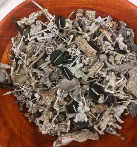 Random 10 Vintage WarHammer 40k Dungeon  And Dragons METAL Miniatures Figures  - Bild 1 von 5