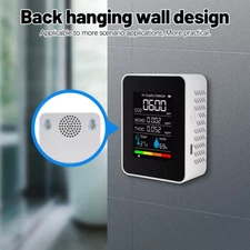 5-in-1 Air Quality Monitor CO2 Temp Moisture 0-5000PPM Carbon Dioxide Detector