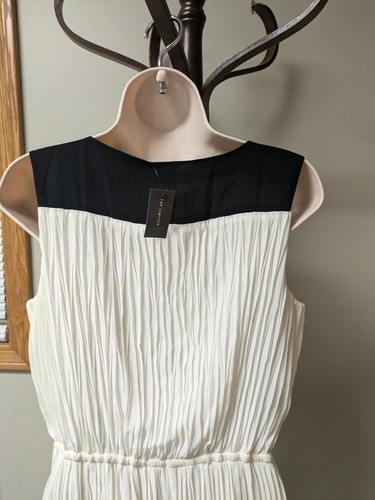 The Limited schwarz auf weiß knirscht plissiert ärmellos Kleid Größe S neu mit Etikett - Bild 5 von 6