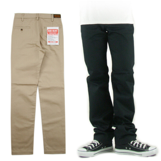 IRON HEART 730 12oz Heavy Chino Trousers Regular Fit Made in JAPAN