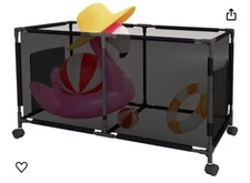 AreJonner Rolling Large Capacity Pool Storage Bin (47.2x23.6x31.5”) Medium