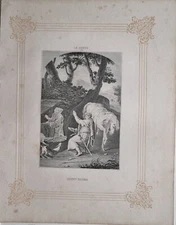 c1850 VICTORIAN PRINT COUNT ROGER - LE SUEUR