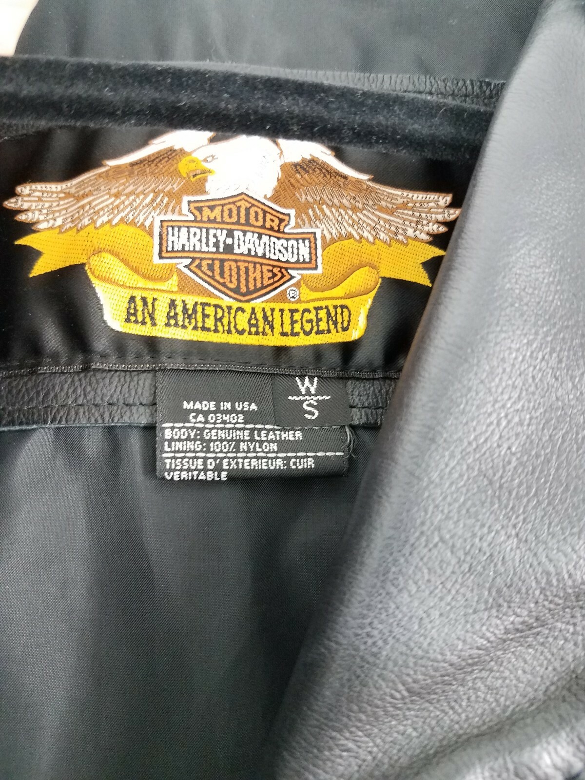 Women’s Genuine Harley Davidson Motorcycle Leather Jacket Size S A11 image 7