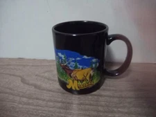 M Ware Montana Elk Bear Navy Blue Mug