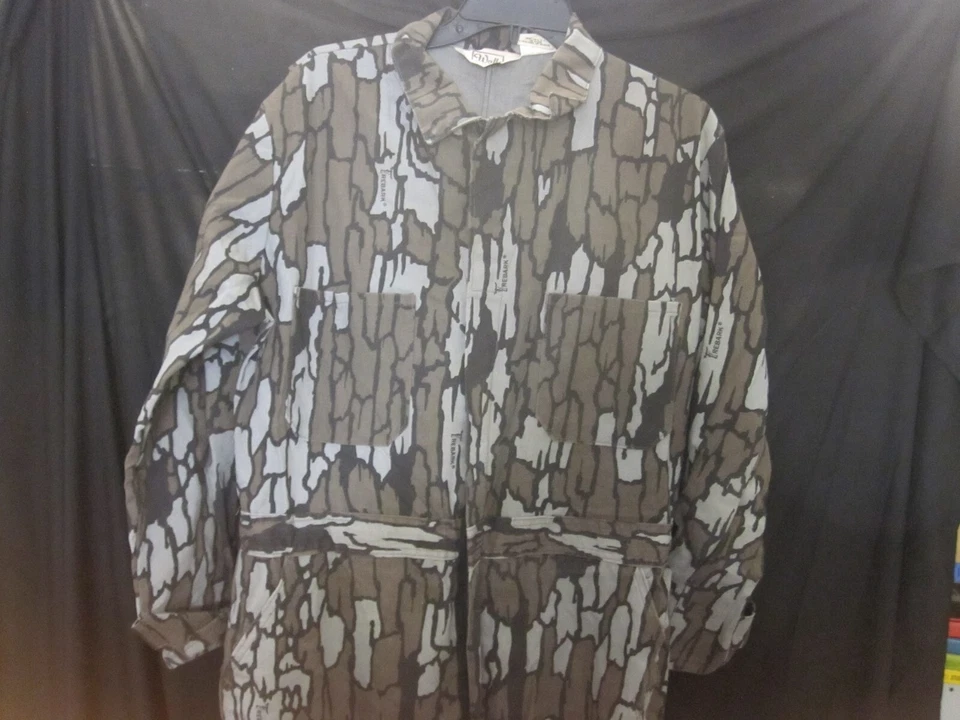 Vintage Walls "Rebark" Camouflage Camo Coveralls w/Matching Rain Coat Size Large - Image 2 of 4