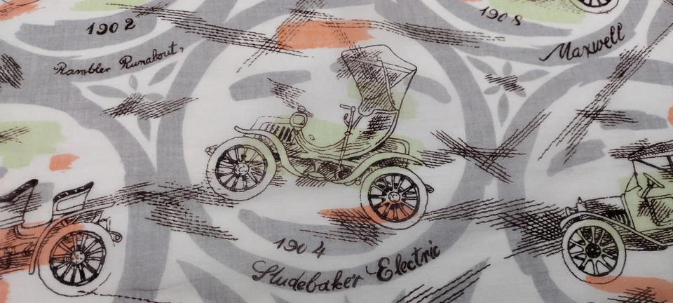 Pañuelo Buick Bufanda Jadeíta Antiguo Automóvil Algodón Fino Fino De Colección Años 40 Foto 3 de 4