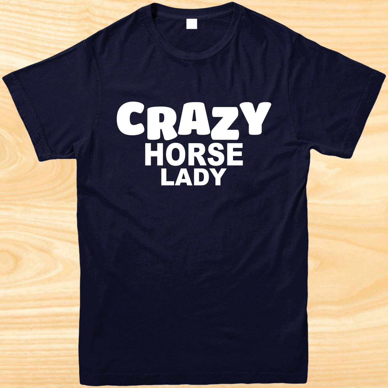 MAGLIETTA CAVALLO PAZZO CARINO AMANTE DEI PONY EQUITAZIONE SIGNORA DONNA PROPRIETARIO DI ANIMALI DOMESTICI REGALO TSHIRT