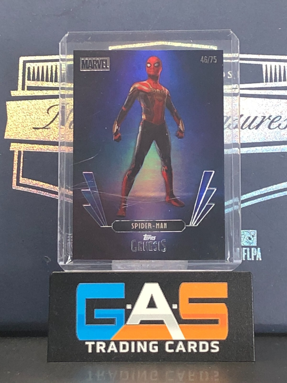 2025 Topps Disney Genesis Disney Marvel Pixar Spider-Man Blue Foil /75 #100 SP