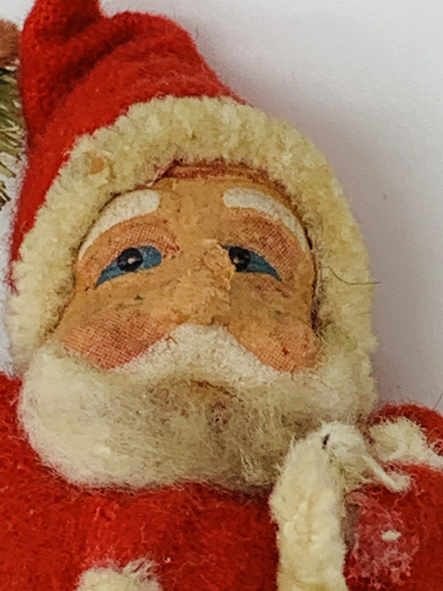 Antique Vintage Santa Clause Paper Mache Figurine Japan 6 Antique Vintage Santa Clause Paper Mache Figurine Japan 6