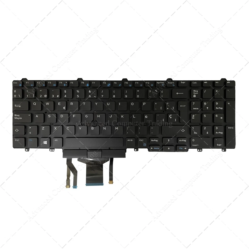 Teclado Español para Dell Precision 7510 7250 7710 7720 0HYRF90 Retroiluminado - Imagen 2 de 4