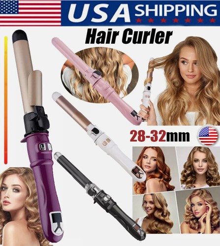 Automatic Hair Curler Rotating Curling Hairs Curling Iron LCD Display 28mm 32mm - Picture 2 of 17